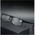 thumbnail image 2 of 3 Pack Mens Rectangular Reading Glasses Metal Spring Hinges Business Readers Presbyopic glasses, 2 of 2