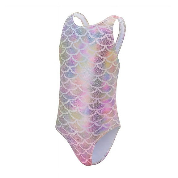 ACIRAE Girls One Piece Swimsuit Kids Cute Mermaid Swimwear Summer Beach Bathing Suits 4-12 Years