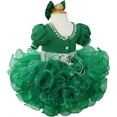 thumbnail image 4 of Jenniferwu G589E Infant Toddler Baby Newborn Little Girl's Pageant Party Birthday Dress 18-24Months Green, 4 of 7