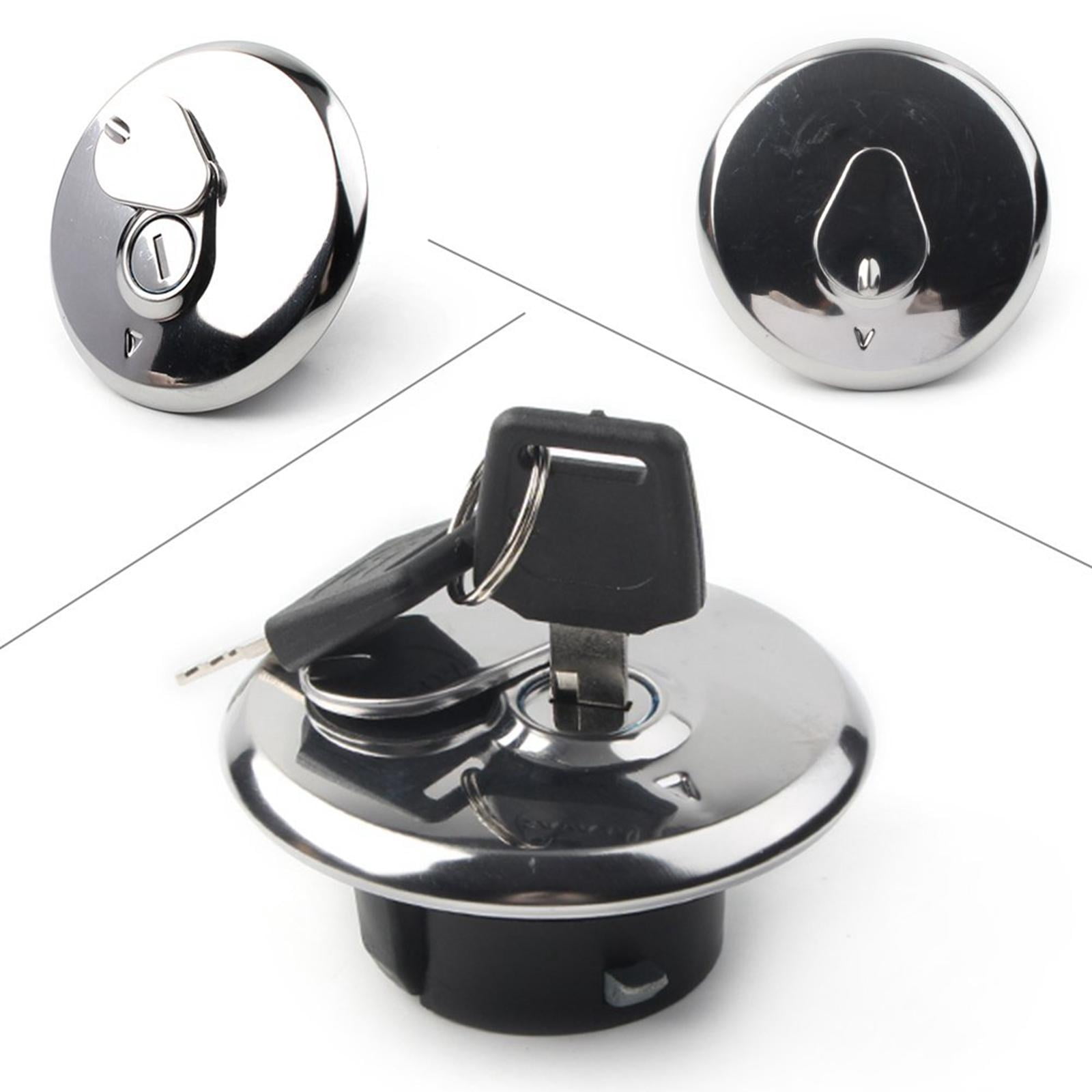 CNC Aluminum Motorbike Fuel Gas Tank Cap Cover, Replaces with 2 Keys for Suzuki Gn125 Easier to Install Parts Durable Professional