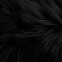 FabricLA Shaggy Faux Fur Fabric Scrap Bag - Acrylic Craft Fabric 16 oz Bag - Artificial Fur Like Material - Use Fur Pieces for Crafts, Gnome Beard, Art Project, Fashion Decor - Black