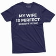 thumbnail image 4 of Men'S Funny Tee Shirt My Wife Is Perfect Teeshirt Husband Anniversary Shirt Humor T-Shirt (Large Grey), 4 of 6