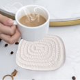 thumbnail image 2 of Pot Holder Trivet,Pot Holders for Kitchen,11x11cm Trivets for Hot Dishes Round Cotton Thread Woven Braided Hot Pads Trivets,for Hot Pots Kitchen Table Protector Hot Mats for Cooking/Baking(White), 2 of 6