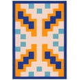 thumbnail image 2 of Safavieh Digital Artifact Sandford Geometric Machine Washable Area Rug, Orange/Purple, 5' x 7', 2 of 10