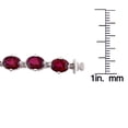 thumbnail image 5 of Platinum Over Sterling Silver Ruby Red Topaz Tennis Bracelet, 5 of 5