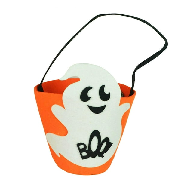 Bolsas de regalo para fiestas, bolsas de Halloween, suministros para fiestas, bolsas reutilizables de Halloween Naranja