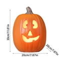 thumbnail image 2 of NovaStitch Halloween Jack O Lantern Decoration Hollow Pumpkin Carving for Store Window Display Outdoor Scene Party Decor - Without Light, 2 of 3