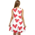 thumbnail image 4 of Viikei Womens Dresses for Wedding Guest,Plus Size Summer Maxi Dress for Women,Valentine's Day Women Casual Plus-size Sleeveless Crew Neck Print Short Dress White S, 4 of 5