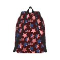 thumbnail image 3 of Balery American Stars1 Vintage Canvas Backpack for Men and Women - Large Capacity, Durable Travel Laptop Bag for School, Work, Hiking, and Outdoor Activities-Medium, 3 of 7