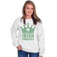 thumbnail image 4 of St Patricks Day Irish Princess Women Crewneck Sweatshirt Brisco Brands X, 4 of 6