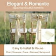 thumbnail image 3 of Uxcell Wedding Chair Sash 100 Packs Chiffon Fabric 9ft Chair Covers Beige, 3 of 6