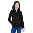 thumbnail image 1 of Forro polar Newbury Mélange con cremallera de un cuarto para mujer BLACK HEATHER L Devon & Jones DG798W, 1 of 1