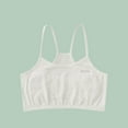 thumbnail image 4 of BLTIBY Cotton Girls Training Bra Crop Cami Training Bras for Teens with Spaghetti Straps Comfort Fashion Bralette White 2 L, 4 of 4