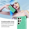 thumbnail image 6 of Samsung Galaxy S24 Ultra Case Glitter [Support Wireless Charging] Soft TPU Slim Shockproof Protective Cover Samsung Galaxy S24 Ultra Glitter Phone Case for Women Girl Green, 6 of 13