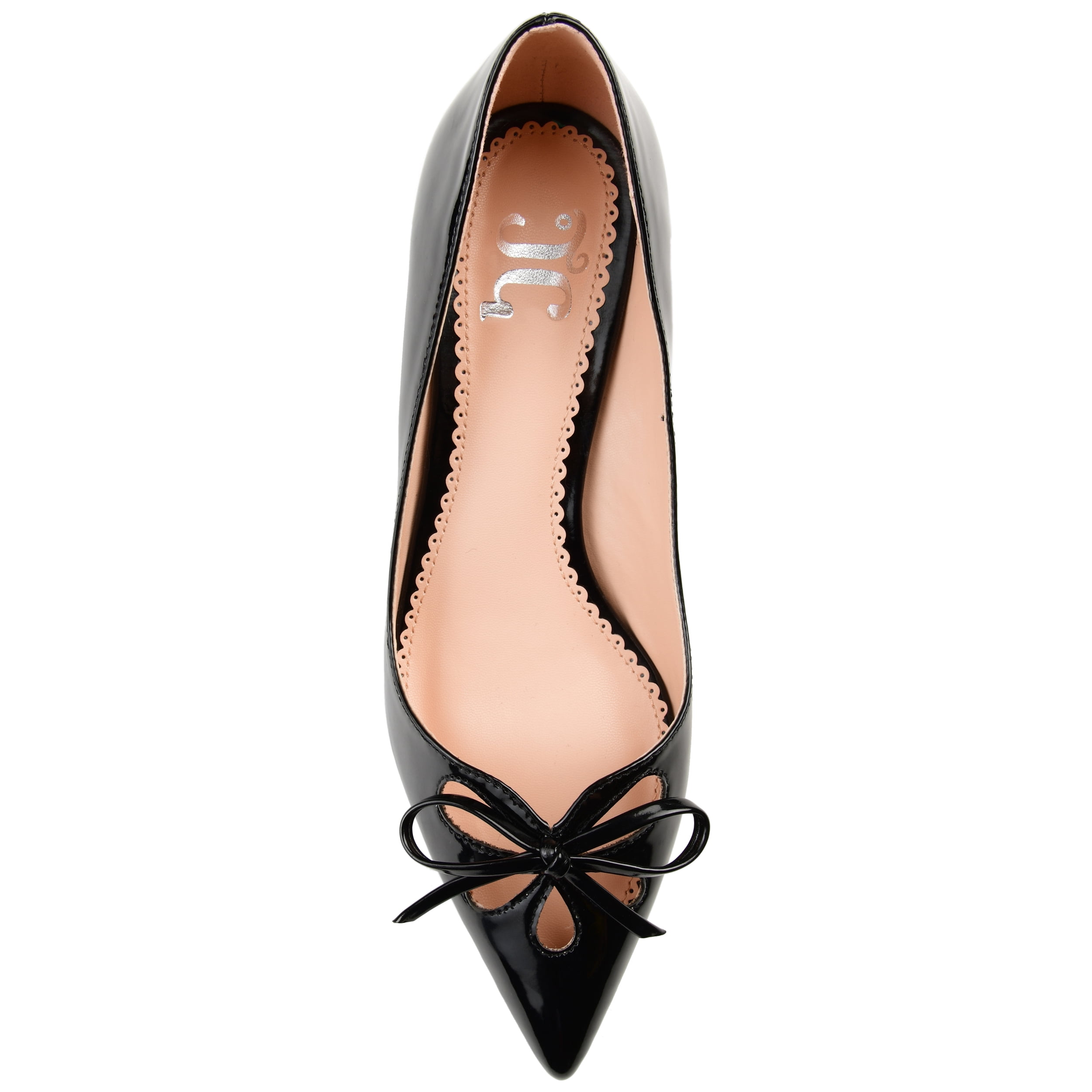 Journee Womens Lutana Pointed Toe Kitten Heel Pumps, Widths Available