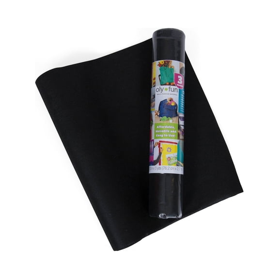 OLY-Fun - Craft Fabric - Jet Black 30" x 3 yd.