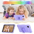 thumbnail image 4 of FJLBDE Case for Samsung Galaxy Tab A11 / Tab A9 8.7 Inch 2025/2023 with Butterfly Stand, Shockproof Protective Tablet Cover with Shoulder Strap for Kids Girls, Purple, 4 of 5