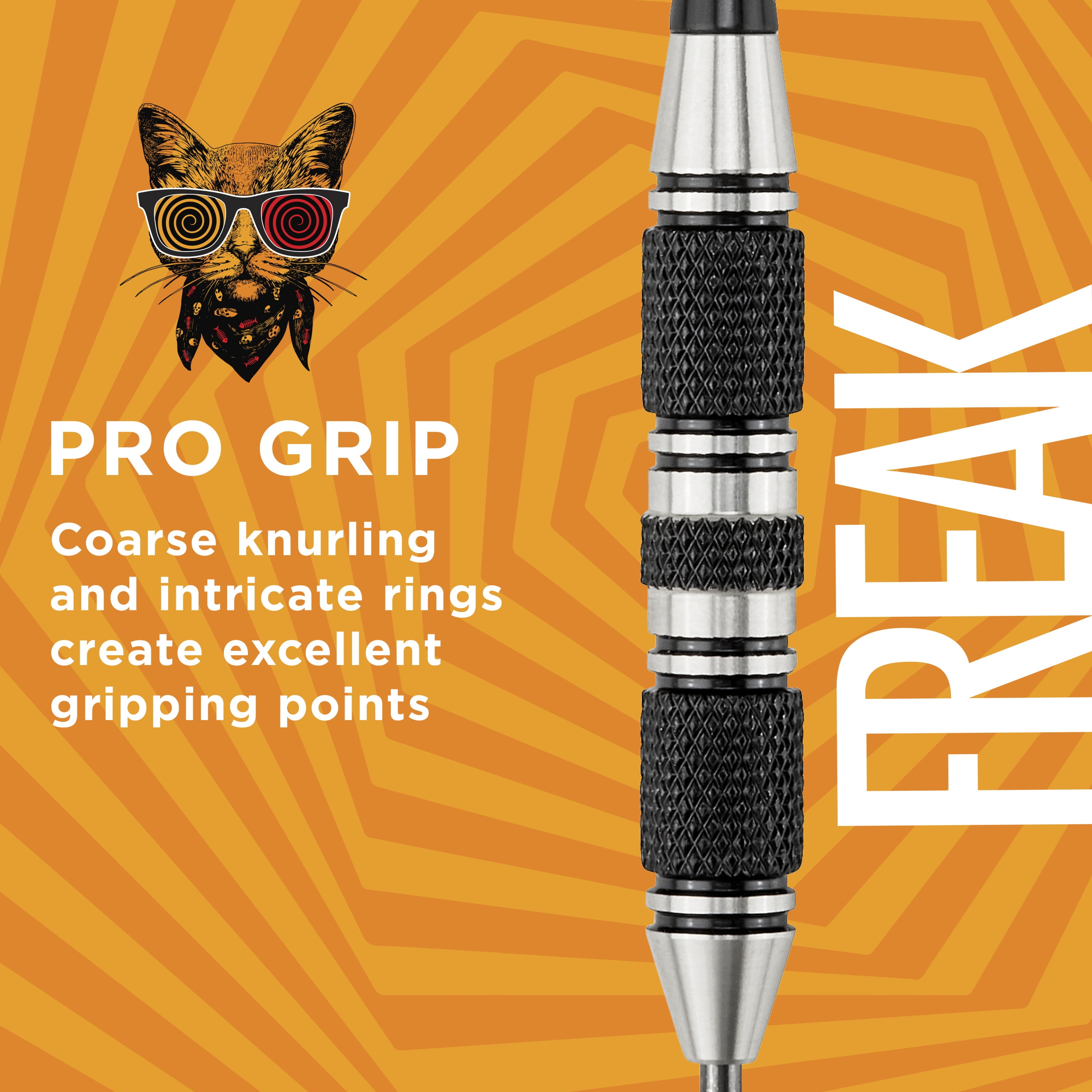 Viper The Freak Steel Tip Dart Set, 3 Knurled Rings, 22 Grams