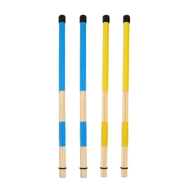 AURARMLET 4pcs Drum Brushes Kit Synthetic Material Assorted Color for Drum Performance and Musicians