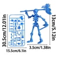 thumbnail image 3 of YWIYIUD 1PC 6.1x12.01inch Novelty Portable SkeletonShaped ActionFigures Set Mini Unfinished SkeletonShaped Figures Kit Desktop Decor PartyFavors Gifts for Adults and Teens, 3 of 7