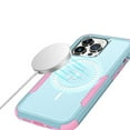 thumbnail image 4 of For Apple iPhone 14 Pro Max (6.7") Hybrid Heavy Duty Compatible with MagSafe Drop Protective Tough Rugged Shockproof Cover ,Xpm Phone Case [ Blue Pink ], 4 of 5