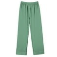 thumbnail image 4 of Puntoco Conjunto De Pijama De Pantalones Y tops Casuales De Manga Larga Con Estampado Navideño Para Mujer (1 top + 1 Pantalón) Conjunto De Solapa De Manga Larga Verde Xl, 4 of 4