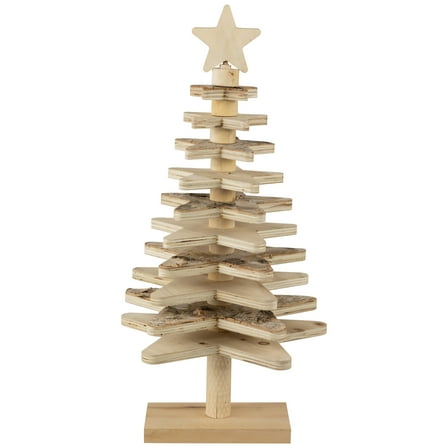Northlight Star Cut-Outs Wooden Tree Christmas Decoration - 20.5"