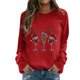 thumbnail image 1 of Gibobby Sudaderas de Navidad para mujer Sudadera navideña para mujer Cuello redondo Manga larga Puente navideño Casual Tops navideños(Rojo,G), 1 of 4