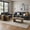 Dark Gray, variant on Home Design Airell 2-Piece Living Room Set with Loveseat and Sofa, Soft Velvet Fabric, Modern Upholstered Design, Brown