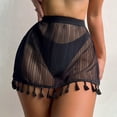 thumbnail image 2 of DHFJKG Womens Swimsuit Cover Up Sexy Mesh Sheer Bathing Suit Coverups Elastic Waist High Rise Mini Skirts Trendy Beachwear, 2 of 6