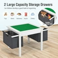thumbnail image 6 of Gymax 2-in-1 Kids Double-sided Activity Building Block Table w/ Storage Drawers White, 6 of 10