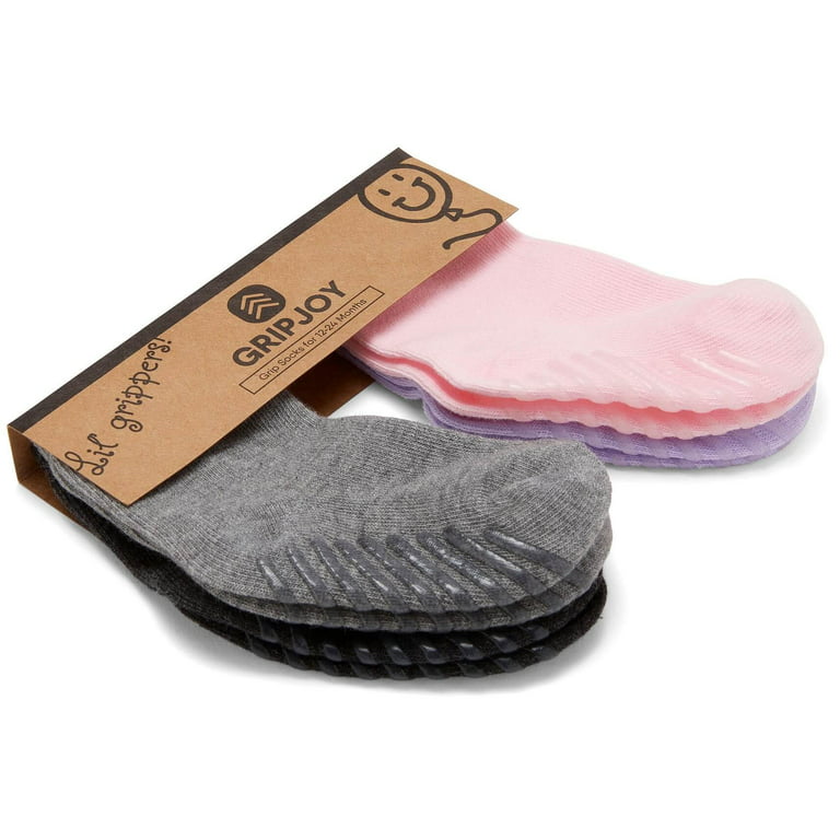 Grip Socks for Infants Toddlers Babies Kids Boys Girls 4pk