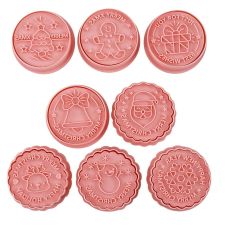

8Pcs/set Halloween Cookie Molds 3D Cartoon Pressable Christmas Biscuit Mould Cookie Kitchen Baking Pastry Bakeware Tool