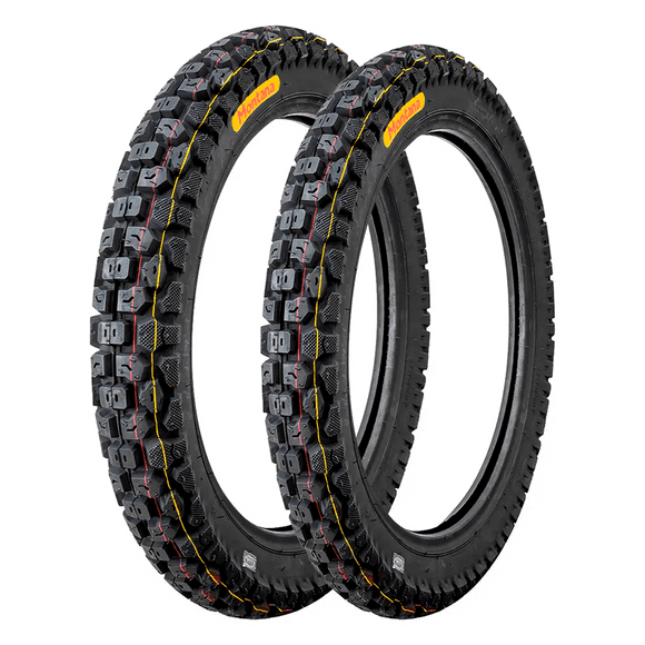 Llantas De Moto Montana 3.00-18 + 2.75-18 Fh039 D/p Trabajo Uso Con Camara