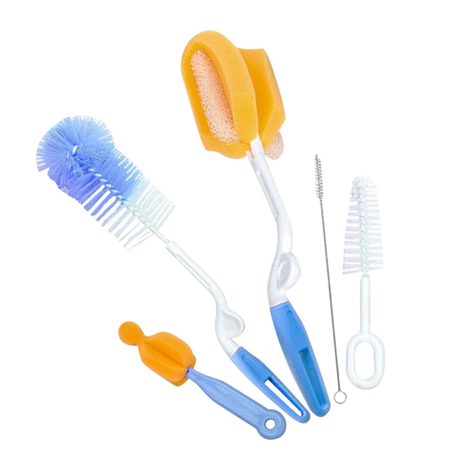 Multifunctional Baby Bottle Brush Wear Resistant Washing Tools Portable Pacifier 5pcs