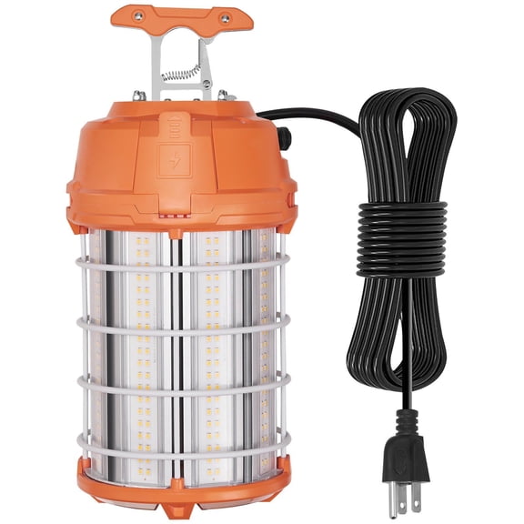 150W LED Work Light, 20000 Lumen Portable Job Site Lamp, IP65 Waterproof, Linkable Up to 6, 5000K Daylight for Indoor Outdoor Construction Lighting