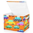 thumbnail image 2 of 16.5x12.6x11.8in Foldable Flip-Top Storage Bin, Dustproof Magic Tape Closure, Ideal for Home & Toy Organization，Car, 2 of 7