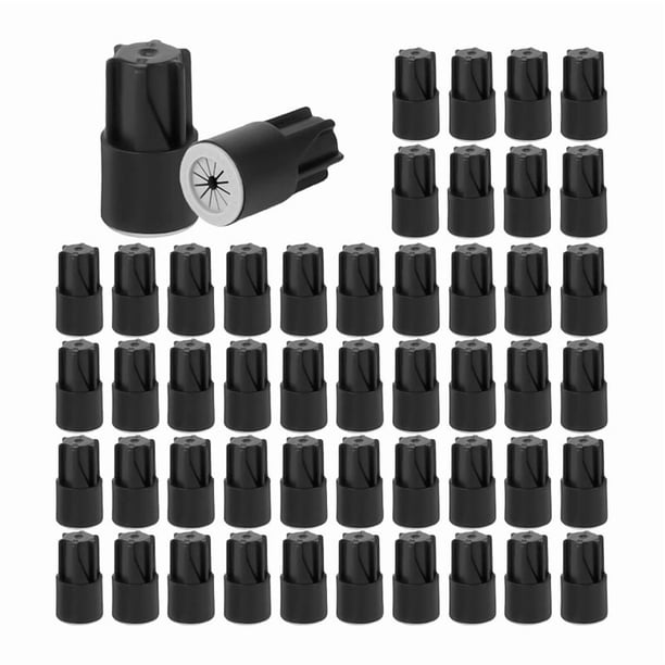 50 Piezas de Tuercas Cable a Prueba Agua, Conectores EléCtrico para Exteriores VáLvulas Riego Luz Paisaje LED Aspersor Negro