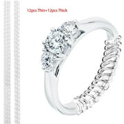 Easy Ring Adjusters - Quickly fit the size of your ring / band - Jewelry Guard, Spacer, Sizer, Fitter - Spiral Silicone Tightener Set with Polishing Cloth