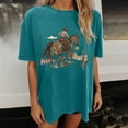 thumbnail image 4 of Womens Clothing Homenesgenics Womens Tops under $5 Women's Cowboy Competition Casual Concert T Shirts Vintage Cow Skull Graphic Tees Oversized Blue XXL, 4 of 7