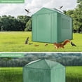 thumbnail image 4 of Riedhoff Portable Walk-in Greenhouse 8' x 6', Pop-up , Zippered Doors & Windows, Green, 4 of 10