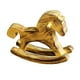 thumbnail image 2 of Caballo mecedor de madera para decoración de mesa, arte, mobiliario, artesanía, centro de mesa, adorno Amarillo, 2 of 9