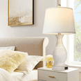 thumbnail image 5 of Partphoner 26" Tall Set of 2 Farmhouse Living Room Table Lamps with USB C+A Fast Charging Ports, 5 of 9