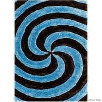 Allstar Rugs Allstar Modern 3D Swirl Design Rug Sky Blue 4' 11"x6' 11" 5' x 8'