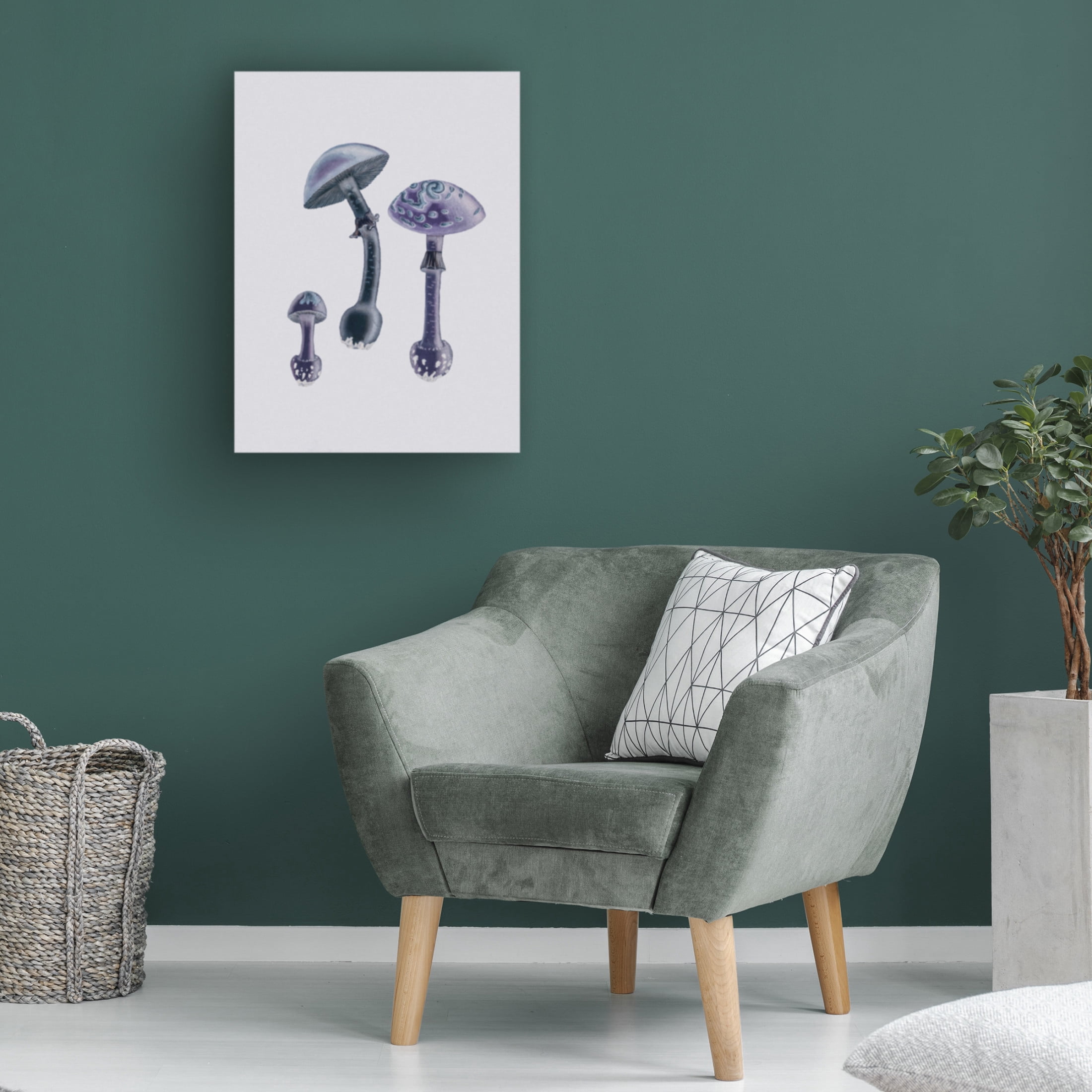 Trademark Fine Art Pictufy   Amanita Muscaria  White Backgound Purple Canvas Wall Art