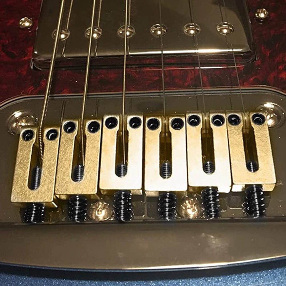AURARMLET 6Pcs Metal Guitar Bridge Saddles with Precise Manufacturing for Tremolo Bridge System