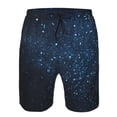 thumbnail image 4 of Kdxio Blue Glitter Retro Pattern Mens Casual Shorts - Drawstring Summer Beach Sports Shorts for Men, 4 of 9