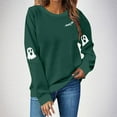 thumbnail image 2 of Halloween Sweaters For Women Cute Fall Oversized Crewneck Graphic Long Sleeve Funny Pullover Halloween Sweatshirt With Cat Prints Soft Polyester Perfect For Fall Festivities Women Sweaters, 2 of 4