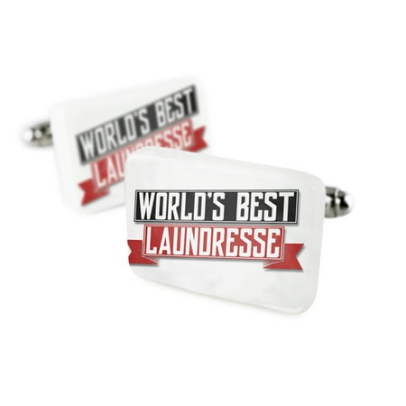 Cufflinks Worlds Best Laundresse Porcelain Ceramic NEONBLOND