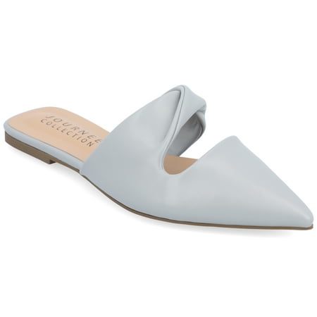 

Journee Collection Womens Enniss Open Side Pointed Toe Mule Flats